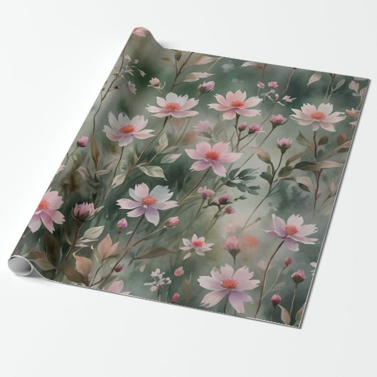 Hübsche Wildblumen Geschenkpapier (Ungerollt)