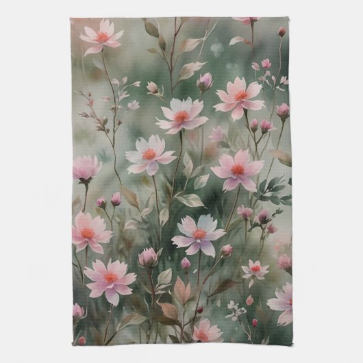 Hübsche Wildblumen Geschirrtuch (Vertikal)