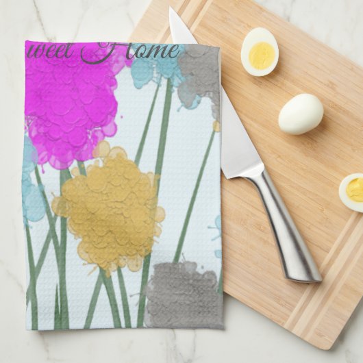 Hübsche Wildblumen Geschirrtuch (Viertel Falte)