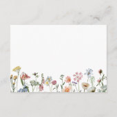 Hübsche Wildblumen Hochzeiten Website QR Code Begleitkarte (Rückseite)