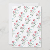 Hübsche Wildblumen Hochzeitseinladungen für Wasser Einladung (Rückseite)