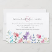 Hübsche Wildblumen Hochzeitseinladungen für Wasser Einladung (Vorderseite)