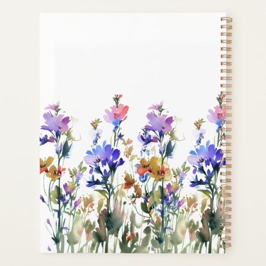 Hübsche Wildblumen | Ihr Name Planer (Rückseite)