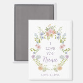 Hübsche Wildblumen im Frühjahr | Liebe You Nana Magnet (Vorderseite/Rückseite)