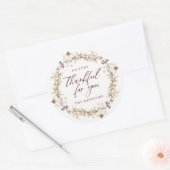 Hübsche Wildblumen im Herbst dankbar für Sie Runder Aufkleber (Umschlag)