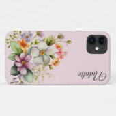 Hübsche Wildblumen in hellrosa Case-Mate iPhone Hülle (Rückseite (Horizontal))