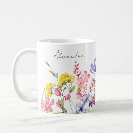 Hübsche Wildblumen Kaffeetasse (Links)