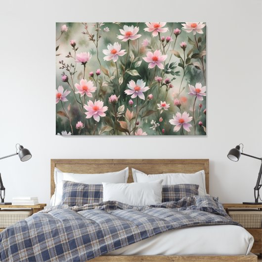 Hübsche Wildblumen Leinwanddruck (Insitu (Schlafzimmer))