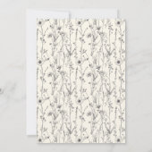 Hübsche Wildblumen nahtlose RSVP-Karte Einladung (Rückseite)