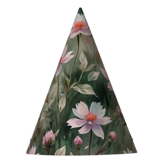 Hübsche Wildblumen Partyhütchen (Vorderseite)
