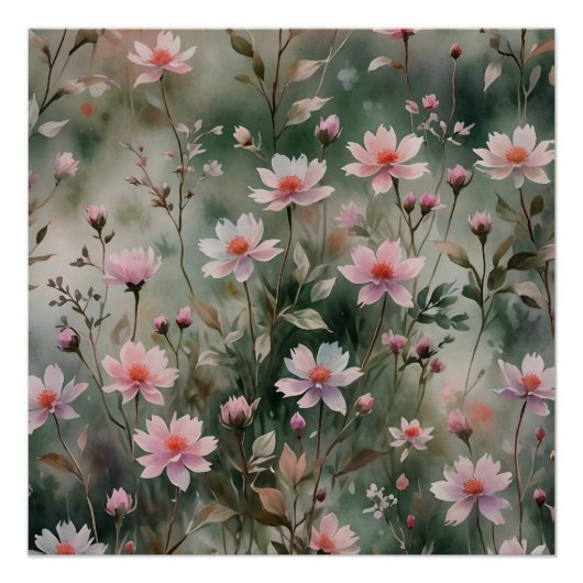 Hübsche Wildblumen Poster (Vorderseite)