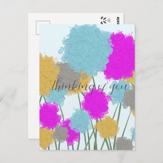 Hübsche Wildblumen Postkarte (Vorne/Hinten)