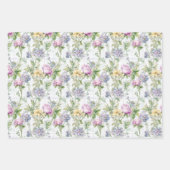 Hübsche Wildblumen Rosa, Lila, gelb Geschenkpapier Set (Vorderseite)