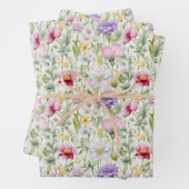 Hübsche Wildblumen Rosa, Lila, Weiß, Gelb Geschenkpapier Set (Beispiel)