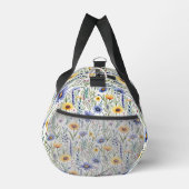 Hübsche Wildblumen Rustikale Flora Mit Monogramm Duffle Bag (Rechts)