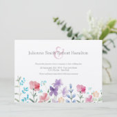 Hübsche Wildblumen | Rustikale Hochzeitseinladunge Einladung (Stehend Vorderseite)