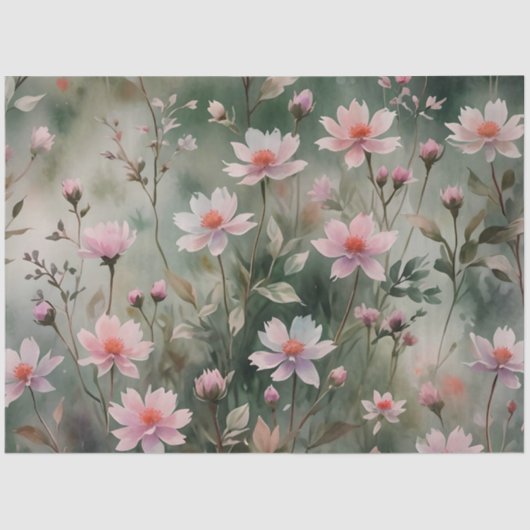 Hübsche Wildblumen Seidenpapier (Vorderseite)