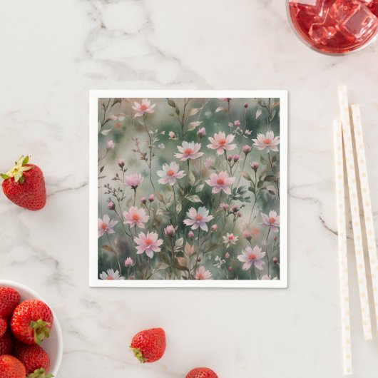 Hübsche Wildblumen Serviette (Beispiel)