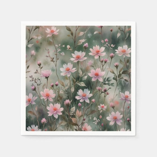 Hübsche Wildblumen Serviette (Vorderseite)