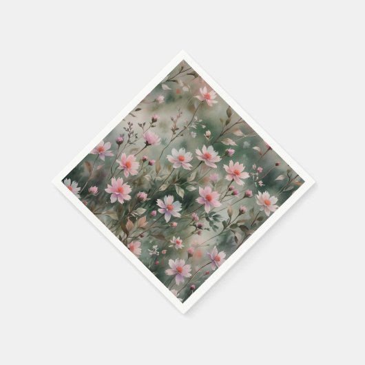 Hübsche Wildblumen Serviette (Ecke)