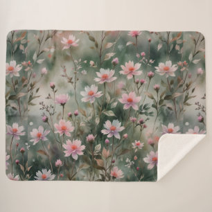Hübsche Wildblumen Sherpadecke