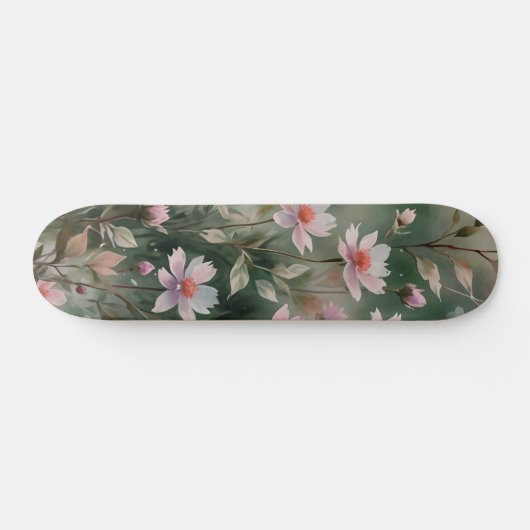 Hübsche Wildblumen Skateboard (Horizontal)