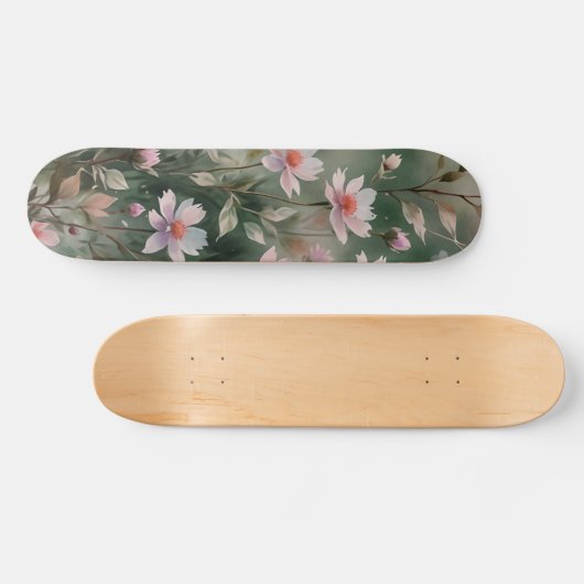 Hübsche Wildblumen Skateboard (Horizontal)