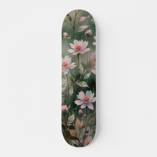 Hübsche Wildblumen Skateboard (Vorne)