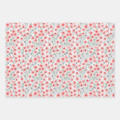 Hübsche Wildblumen Umverpackungspapier Set 3 Geschenkpapier Set (Vorderseite 2)