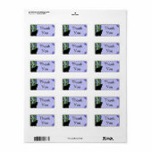 Hübsche Wildblumen und Katzen Danke Stickers - La Adressaufkleber (Vorne)