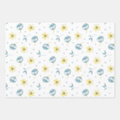 Hübsche Wildblumen Wrapping Paper Set 3 Geschenkpapier Set (Vorderseite)