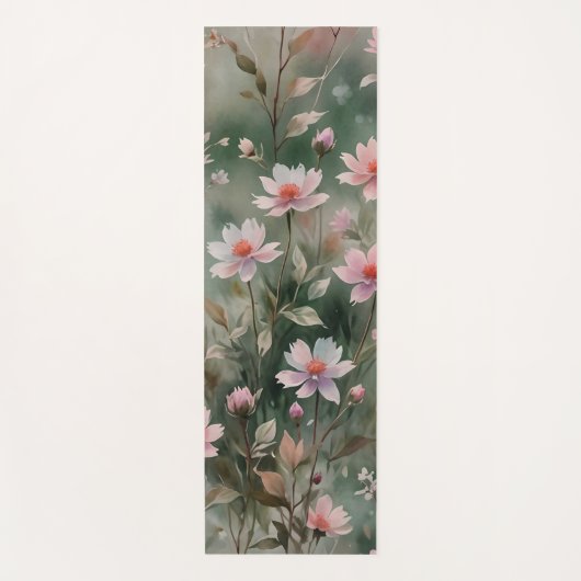 Hübsche Wildblumen Yogamatte (Vorderseite)