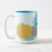 Hübsche Wildblumen Zweifarbige Tasse (Links)