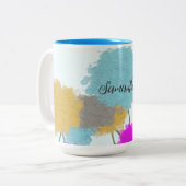 Hübsche Wildblumen Zweifarbige Tasse (Vorderseite Links)