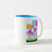 Hübsche Wildblumen Zweifarbige Tasse (VorderseiteRechts)