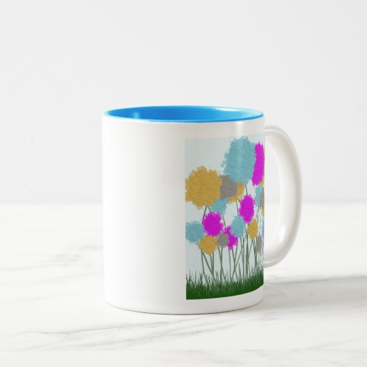 Hübsche Wildblumen Zweifarbige Tasse (VorderseiteRechts)