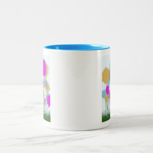 Hübsche Wildblumen Zweifarbige Tasse (Mittel)