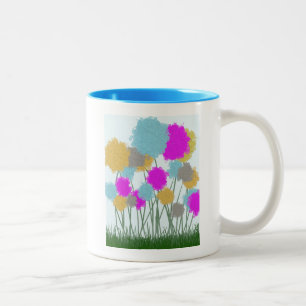 Hübsche Wildblumen Zweifarbige Tasse
