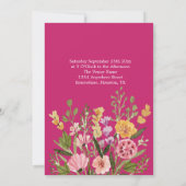 Hübsche wilde Blume schreiben Hochzeit Einladung (Rückseite)