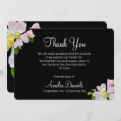 Hübsche Wilde Rose Beerdigung Dankeschön Karte (Vorne/Hinten)