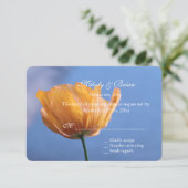 Hübsche Wildgelbe Mohnblume Blume Hochzeit RSVP Ka (Stehend Vorderseite)