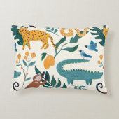 Hübsche Wildtiere und Cheetah für Jungen Dekokissen (Rückseite)