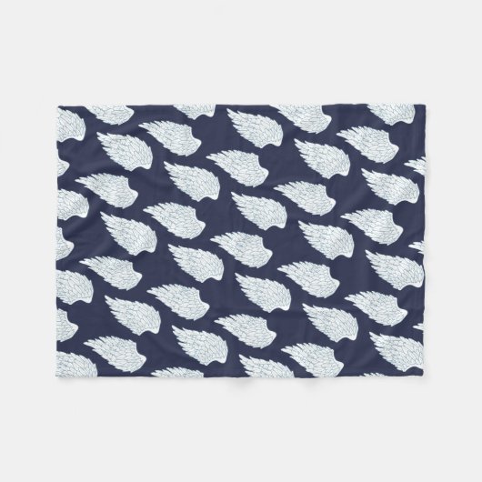 Hübsche Wings und Navy Angel Wings Fleecedecke (Vorderseite (Horizontal))