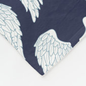 Hübsche Wings und Navy Angel Wings Fleecedecke (Ecke)