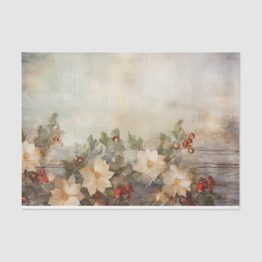 Hübsche Winter-Blume und Berliner Weihnachten Seidenpapier (Vorderseite)