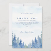 Hübsche Winterkiefern Hochzeitstisch danke (Vorderseite)