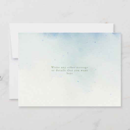 Hübsche Winterkiefern Save the Date (Rückseite)