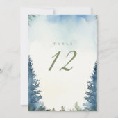 Hübsche Winterkiefern Tischnummer (Vorderseite)