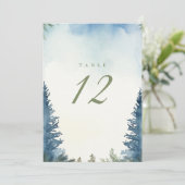 Hübsche Winterkiefern Tischnummer (Stehend Vorderseite)