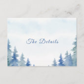 Hübsche Winterkiefernbäume Hochzeitskarte Begleitkarte (Vorderseite)